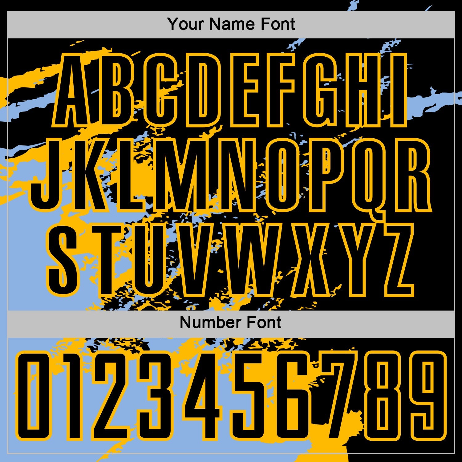 Custom Black Light Blue-Gold Abstract Fragment Art Splash Sports Sublimation Soccer Uniform Jersey