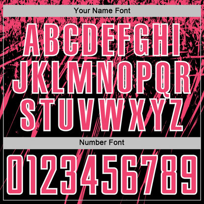 Custom Black Neon Pink-White Splash Sports Sublimation Soccer Uniform Jersey