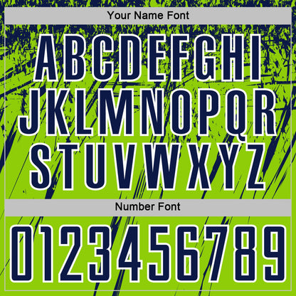 Custom Neon Green Navy-White Splash Sports Sublimation Soccer Uniform Jersey