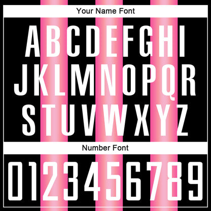 Custom Black White-Pink Stripes Sports Sublimation Soccer Uniform Jersey
