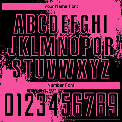 Custom Black Pink Abstract Brush Stroke Sports Sublimation Soccer Uniform Jersey