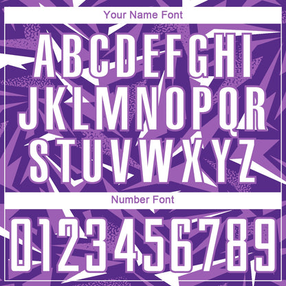 Custom Purple White-Medium Purple Cyber Mecha E-sport Geometric Shards Spike Sublimation Soccer Uniform Jersey