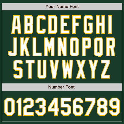 Custom Green White-Gold Two-Button Unisex Softball Jersey