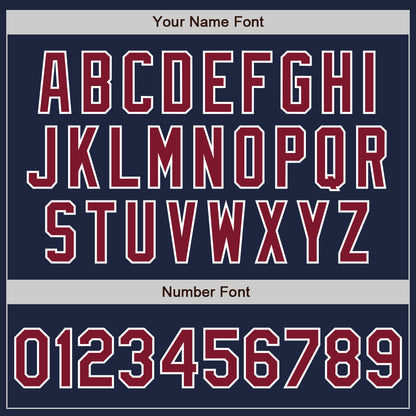 Custom Navy Crimson-White Two-Button Unisex Softball Jersey
