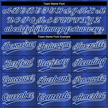 Custom Royal Royal-Navy 3D Pattern Two-Button Unisex Softball Jersey