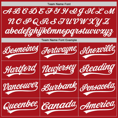 Custom Red White Two-Button Unisex Softball Jersey