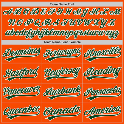 Custom Orange Green-White Two-Button Unisex Softball Jersey