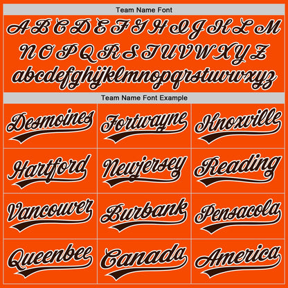 Custom Orange Brown-White Two-Button Unisex Softball Jersey