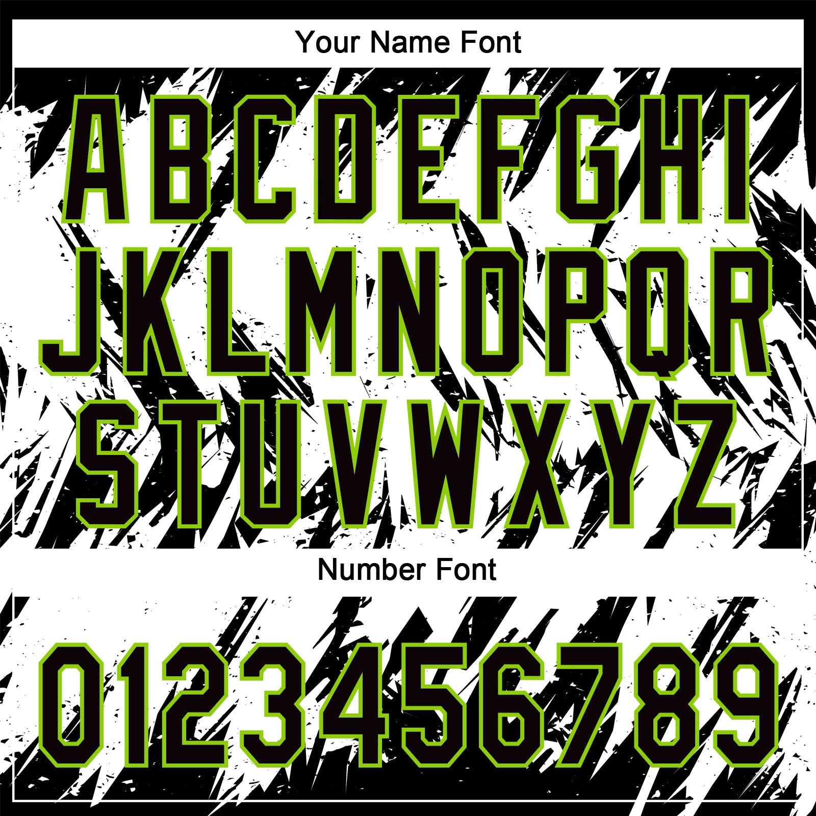 Custom Black Neon Green-White 3D Pattern Abstract Sharp Shape Two-Button Unisex Softball Jersey
