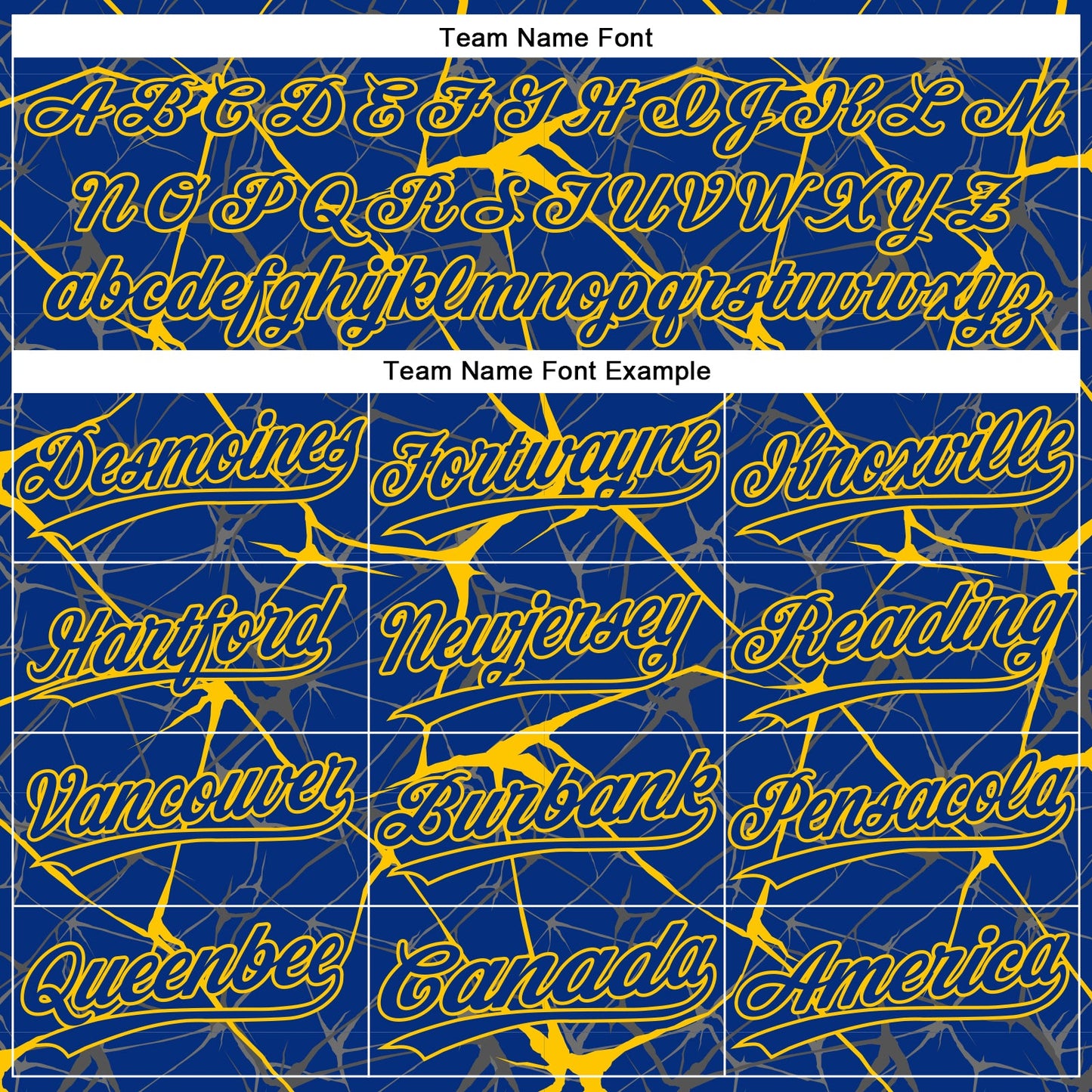 Custom Royal Yellow 3D Pattern Abstract Network Two-Button Unisex Softball Jersey