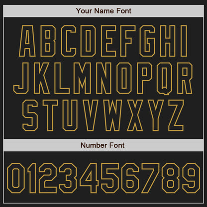 Custom Black Old Gold Pinstripe Old Gold Two-Button Unisex Softball Jersey