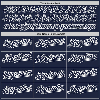 Custom Navy White Pinstripe White Two-Button Unisex Softball Jersey