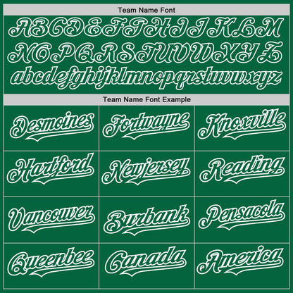 Custom Kelly Green White Pinstripe White Two-Button Unisex Softball Jersey