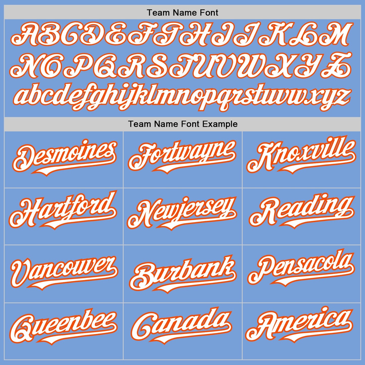 Custom Light Blue Orange Pinstripe White Two-Button Unisex Softball Jersey
