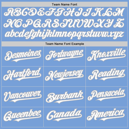 Custom Light Blue Gray Pinstripe White Two-Button Unisex Softball Jersey