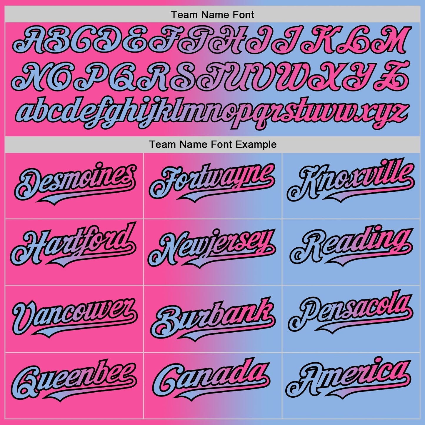 Custom Light Blue Pink-Black Gradient Fashion Two-Button Unisex Softball Jersey