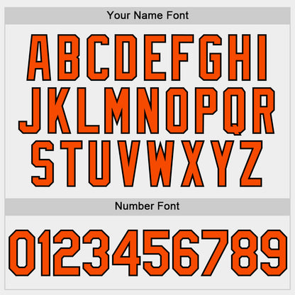 Custom White Orange-Black Two-Button Unisex Softball Jersey