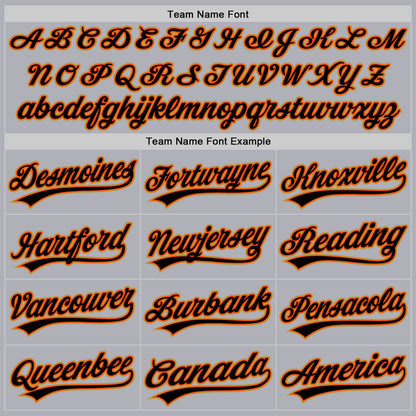 Custom Gray Black Orange-Old Gold Two-Button Unisex Softball Jersey