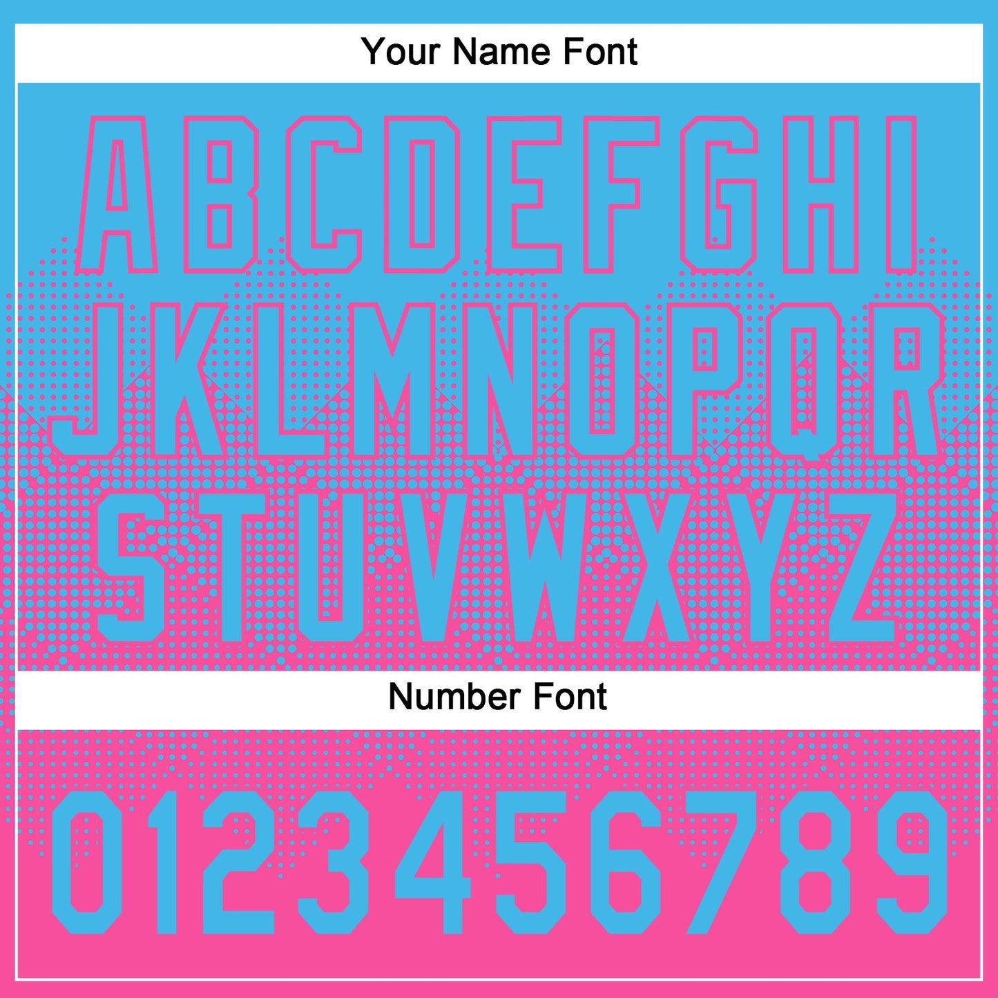 Custom Sky Blue Pink 3D Gradient Square Shape Two-Button Unisex Softball Jersey