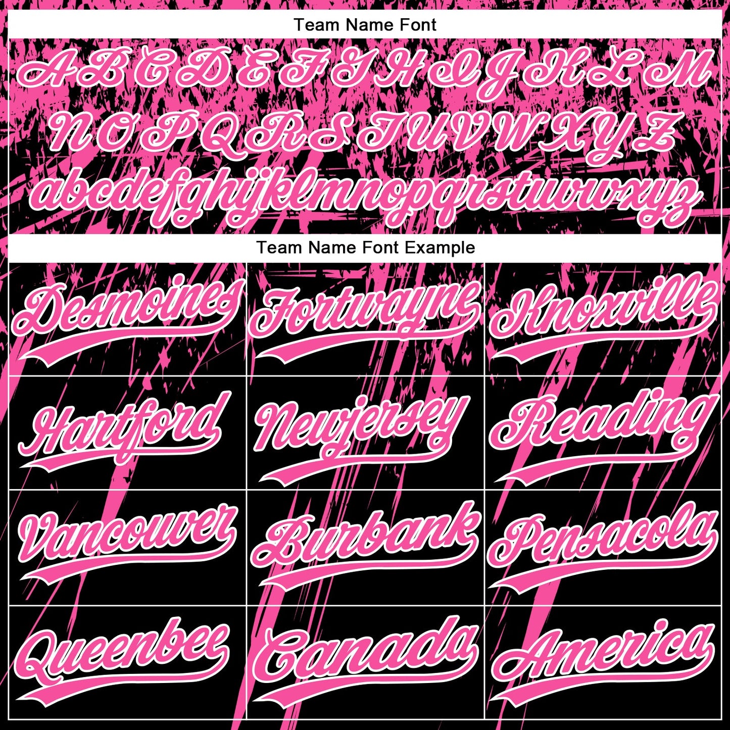 Custom Black Pink-White Distressed Scratch Brush Stroke Star Raglan Sleeves Two-Button Unisex Softball Jersey