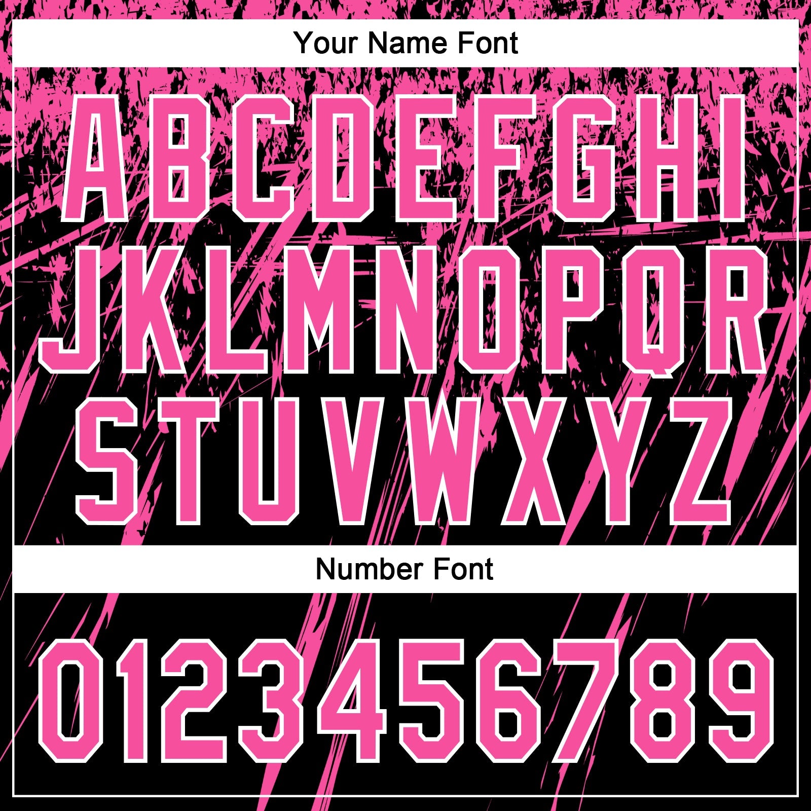 Custom Black Pink-White Distressed Scratch Brush Stroke Star Raglan Sleeves Two-Button Unisex Softball Jersey