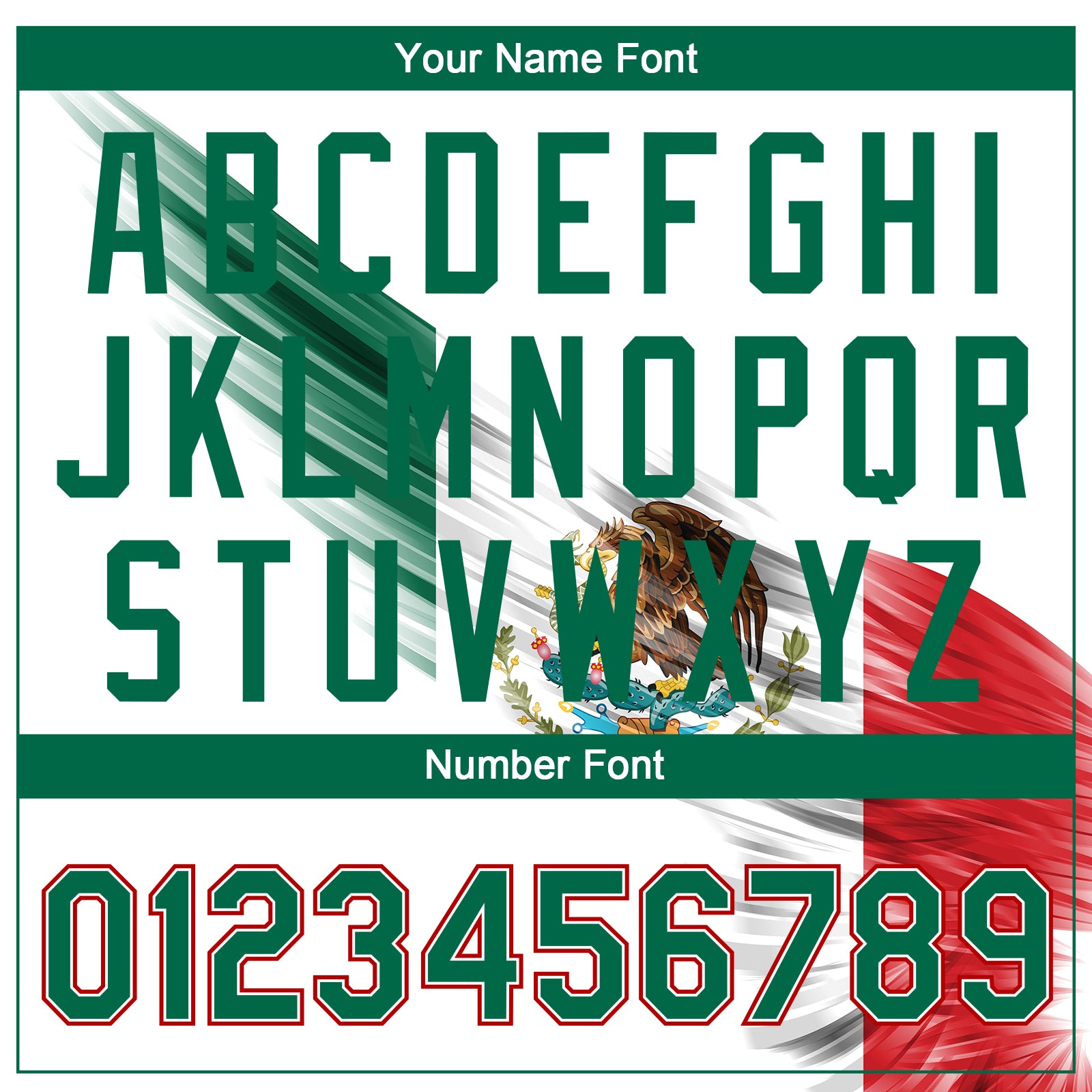 Custom White Kelly Green-Red The Abstract Wing With Mexican Flag Two-Button Unisex Softball Jersey