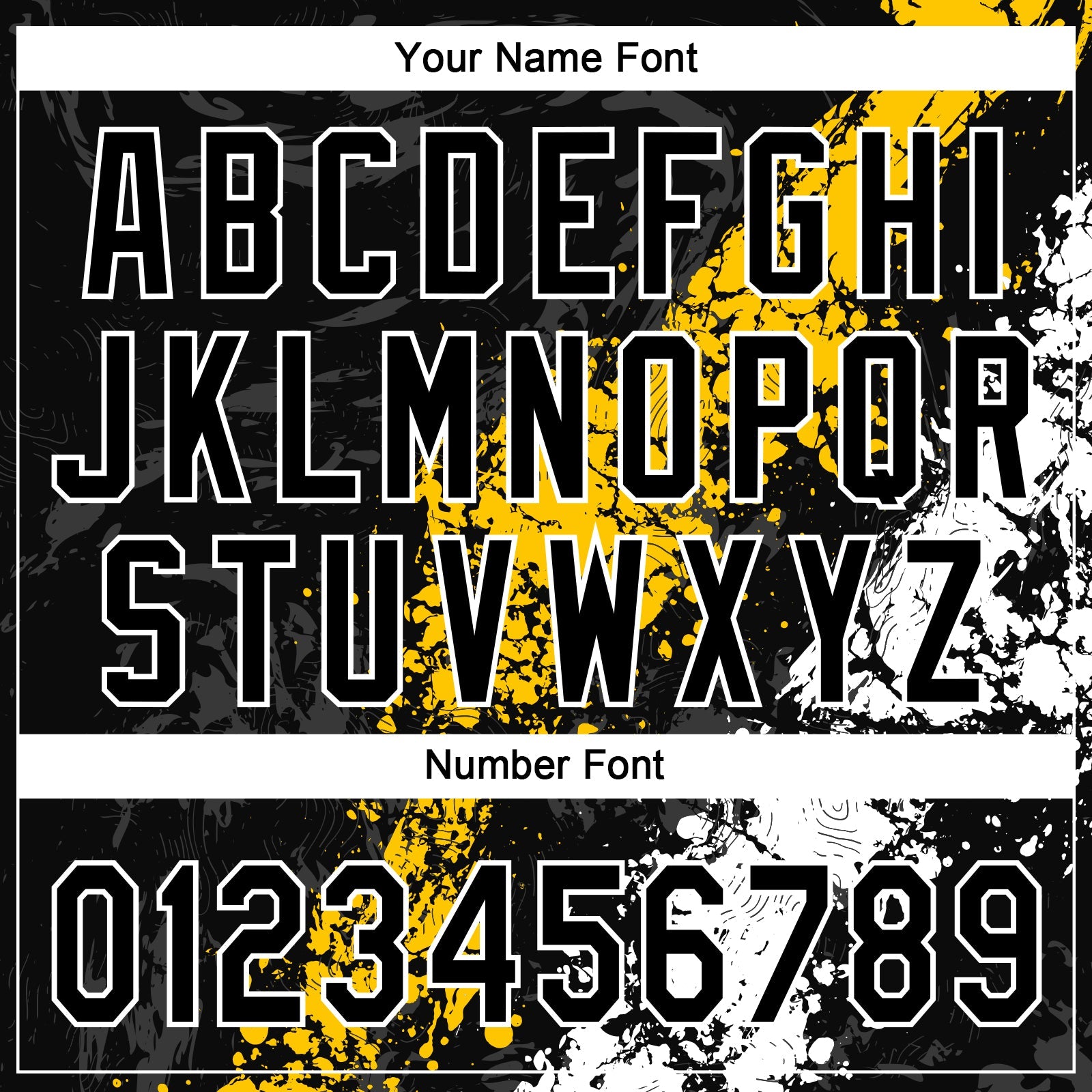 Custom Black Yellow-White Dripping Splatter Cracked Texture Two-Button Unisex Softball Jersey