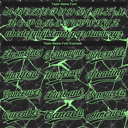 Custom Black Pea Green  Abstract Network Two-Button Unisex Softball Jersey