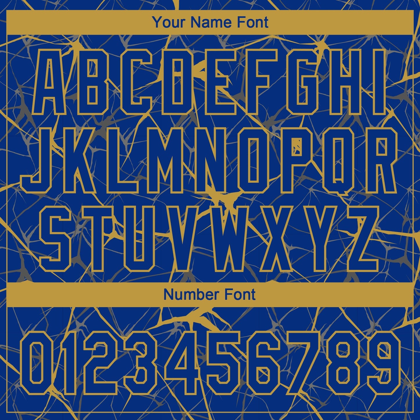 Custom Royal Old Gold  Abstract Network Two-Button Unisex Softball Jersey