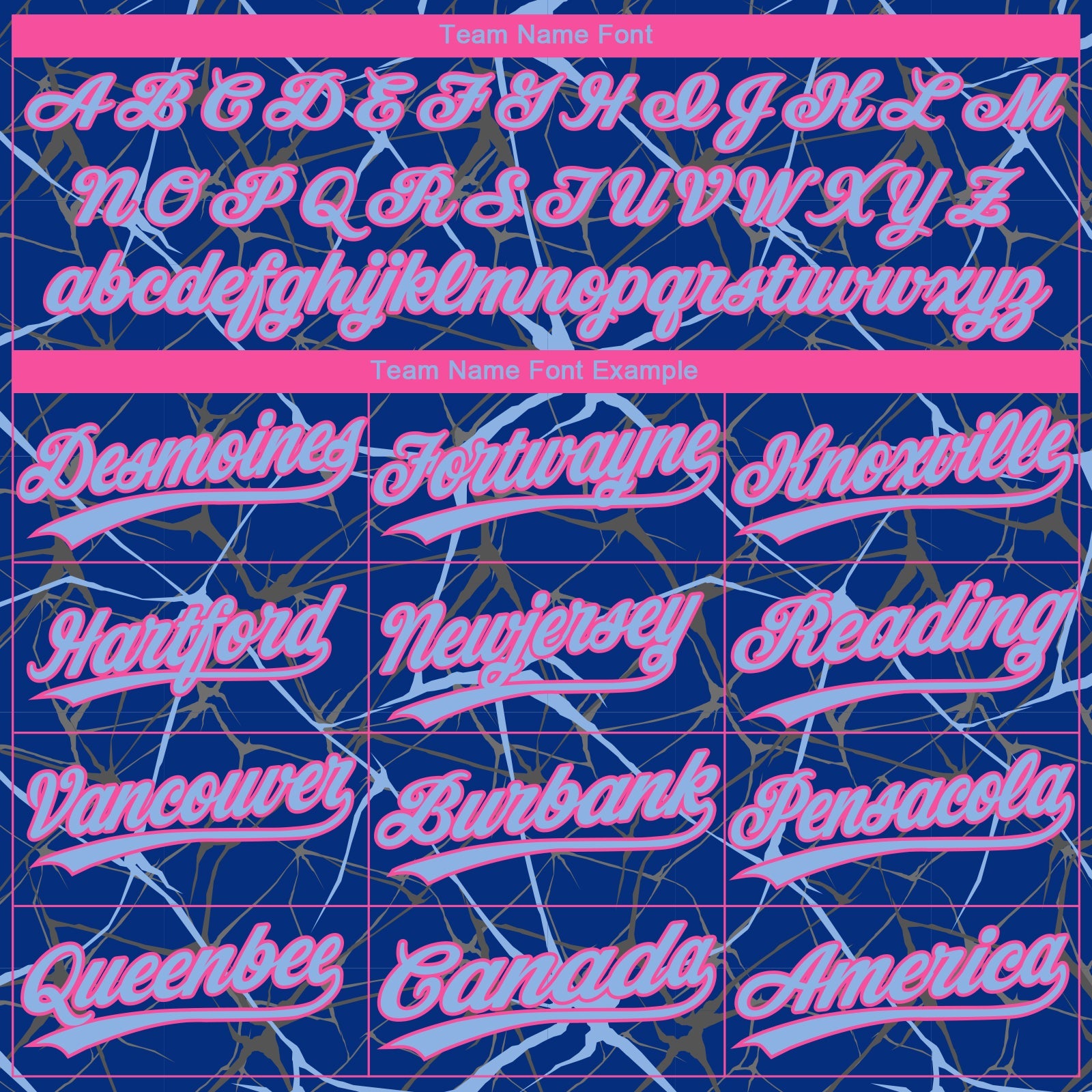 Custom Royal Light Blue-Pink  Abstract Network Two-Button Unisex Softball Jersey
