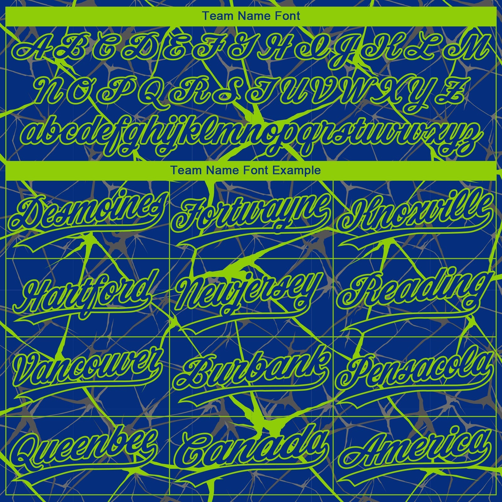Custom Royal Neon Green  Abstract Network Two-Button Unisex Softball Jersey
