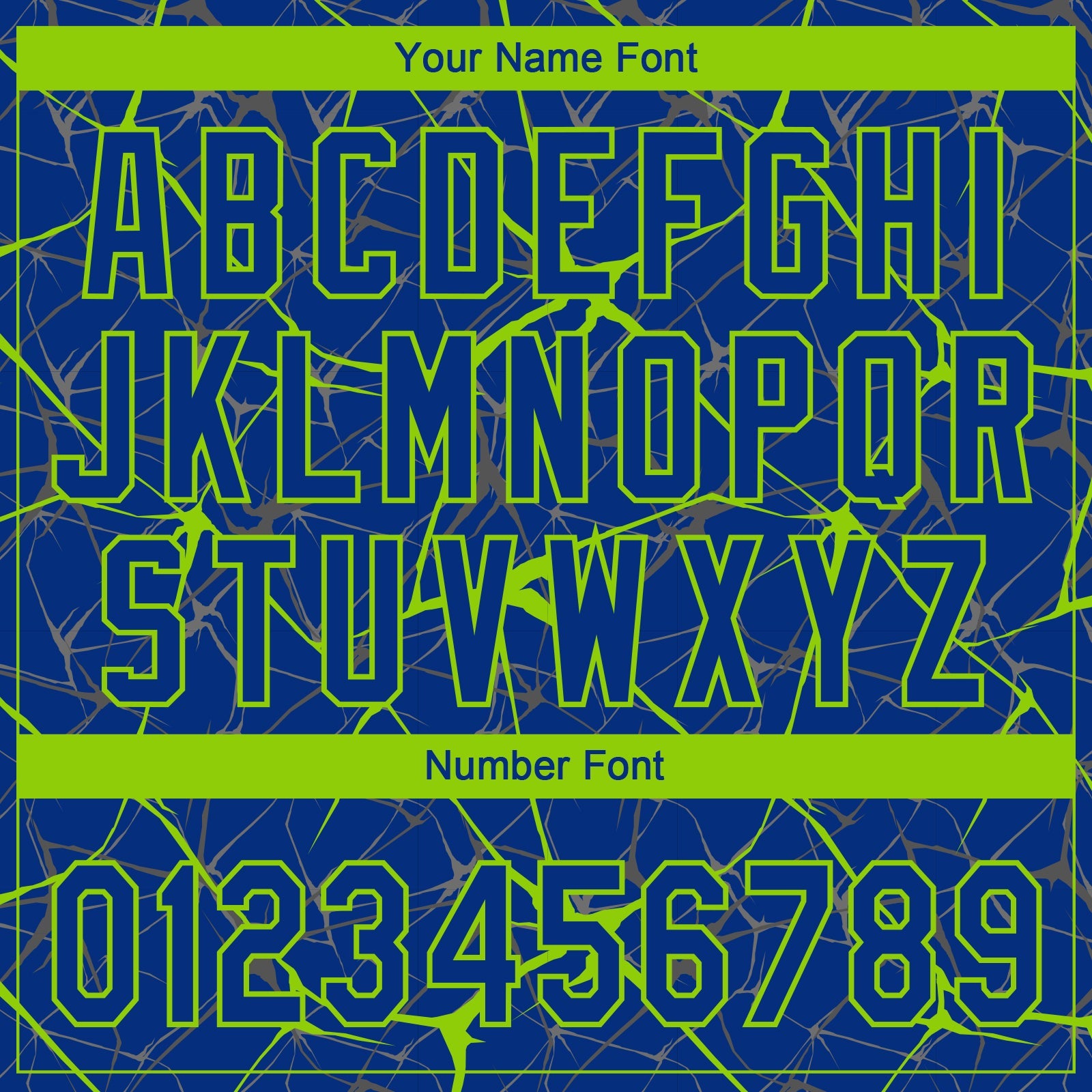 Custom Royal Neon Green  Abstract Network Two-Button Unisex Softball Jersey