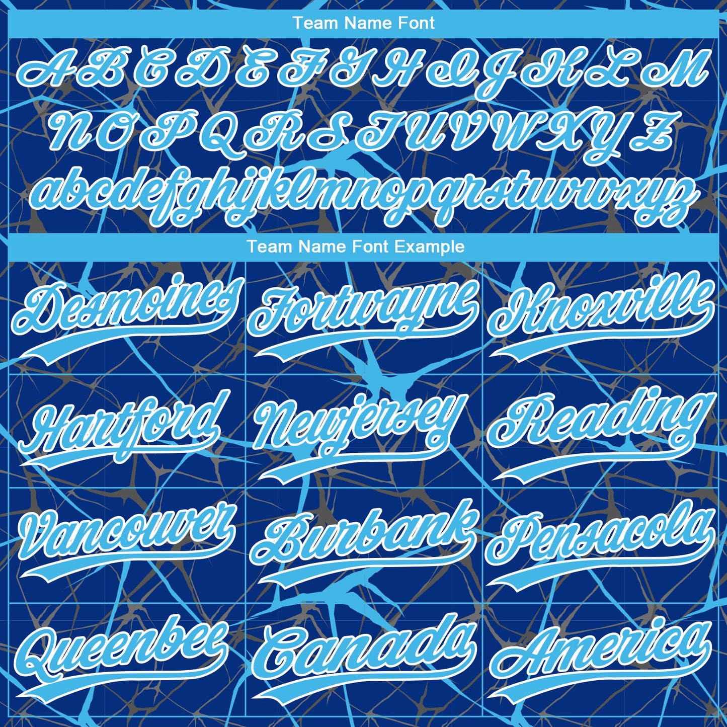 Custom Royal Sky Blue-White  Abstract Network Two-Button Unisex Softball Jersey