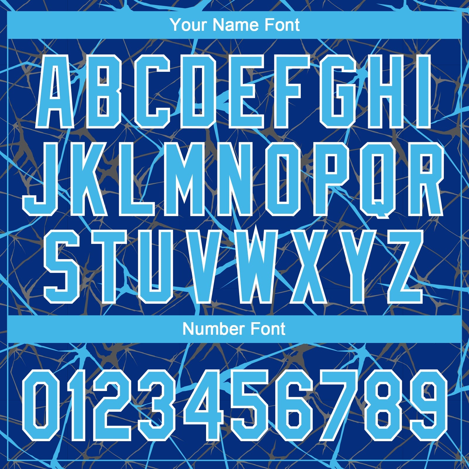 Custom Royal Sky Blue-White  Abstract Network Two-Button Unisex Softball Jersey