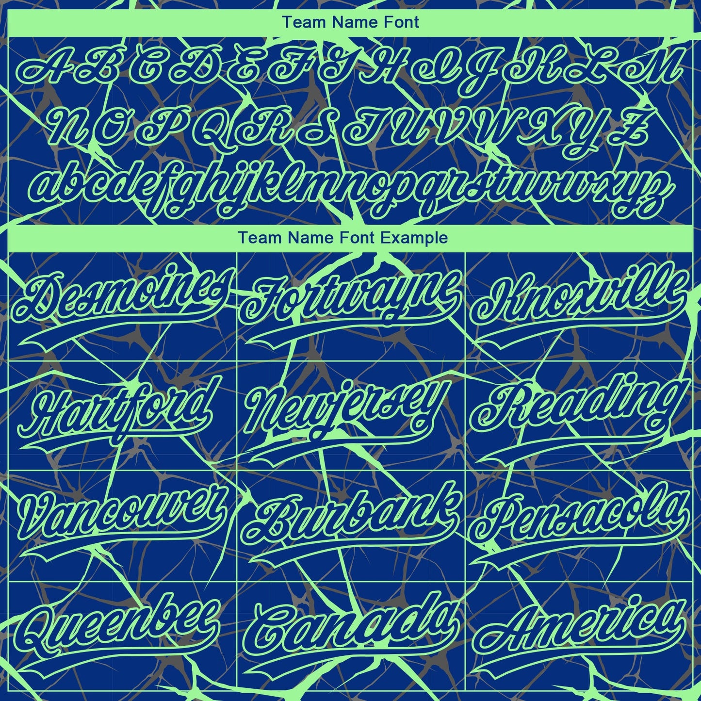Custom Royal Pea Green  Abstract Network Two-Button Unisex Softball Jersey