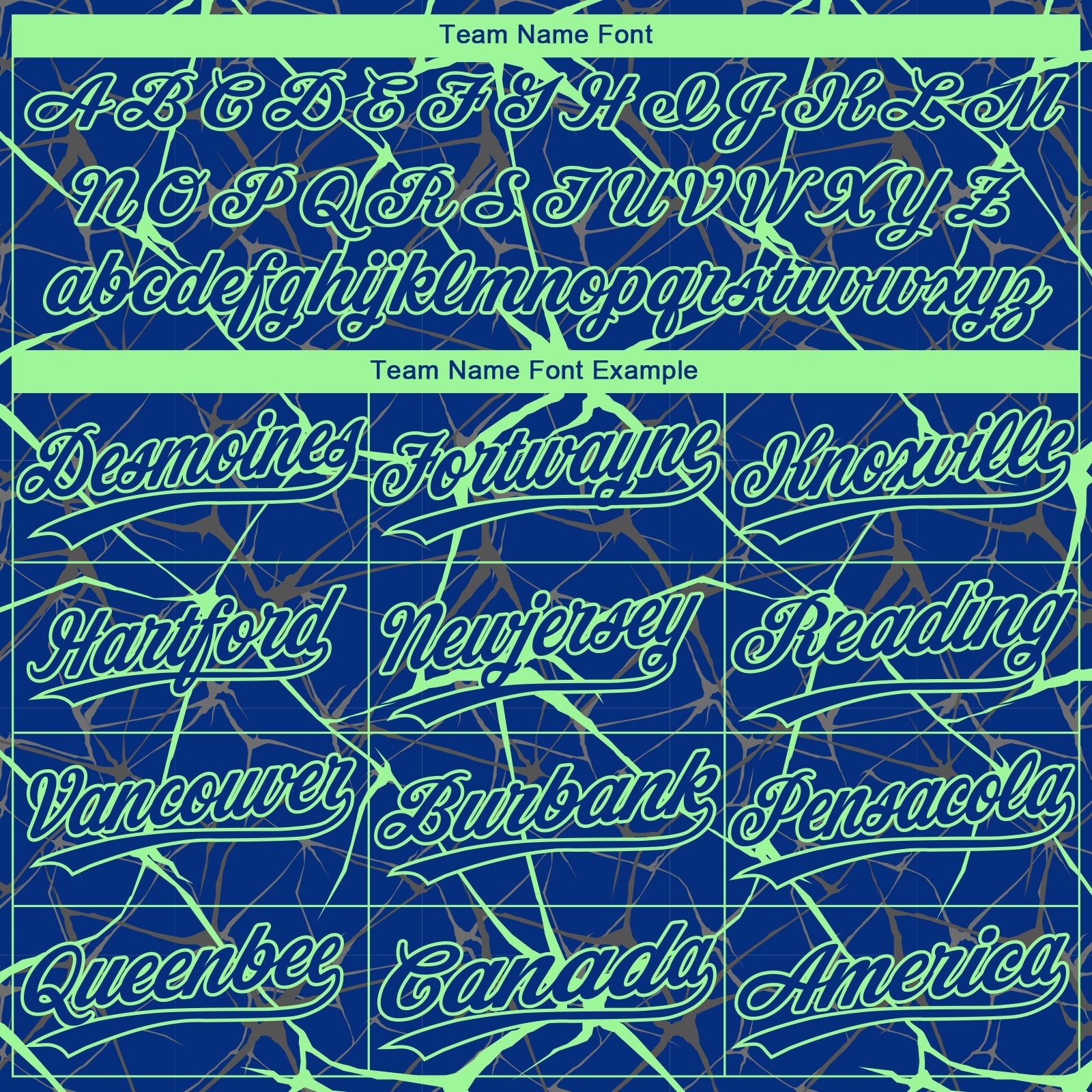 Custom Royal Pea Green  Abstract Network Two-Button Unisex Softball Jersey
