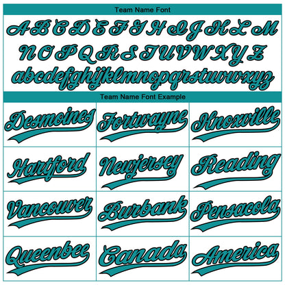Custom White Teal-Black Gradient Style Twinkle Star Two-Button Unisex Softball Jersey