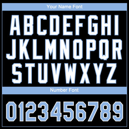 Custom Black Light Blue-White Gradient Style Twinkle Star Two-Button Unisex Softball Jersey