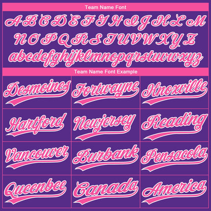 Custom Purple Pink-White Gradient Style Twinkle Star Two-Button Unisex Softball Jersey