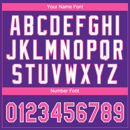 Custom Purple Pink-White Gradient Style Twinkle Star Two-Button Unisex Softball Jersey