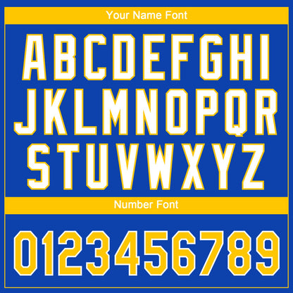 Custom Thunder Blue Yellow-White Gradient Style Twinkle Star Two-Button Unisex Softball Jersey