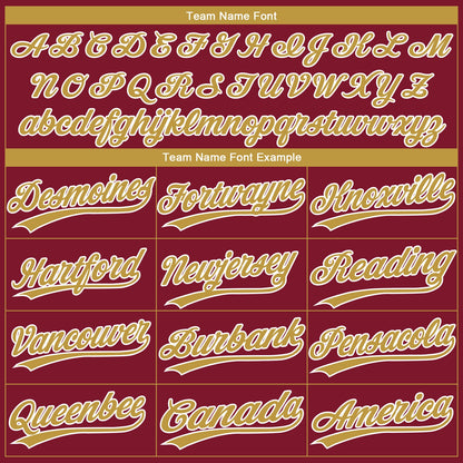 Custom Crimson Old Gold-White Gradient Style Twinkle Star Two-Button Unisex Softball Jersey