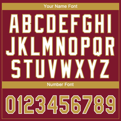 Custom Crimson Old Gold-White Gradient Style Twinkle Star Two-Button Unisex Softball Jersey