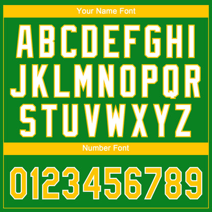 Custom Grass Green Yellow-White Gradient Style Twinkle Star Two-Button Unisex Softball Jersey