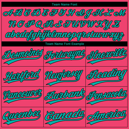 Custom Neon Pink Aqua-White Gradient Style Twinkle Star Two-Button Unisex Softball Jersey