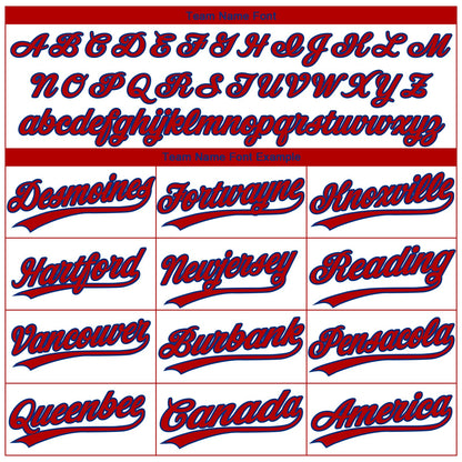 Custom White Red-Royal Gradient Style Twinkle Star Two-Button Unisex Softball Jersey