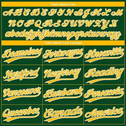 Custom Green Gold-White Gradient Style Twinkle Star Two-Button Unisex Softball Jersey