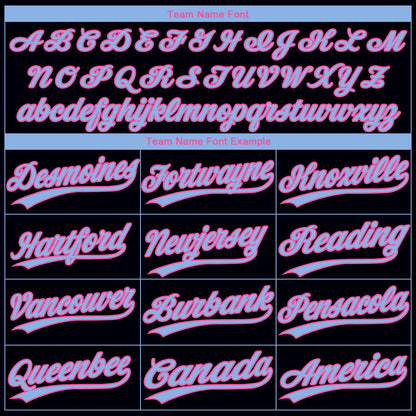Custom Black Light Blue-Pink Gradient Style Twinkle Star Two-Button Unisex Softball Jersey