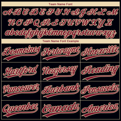 Custom Black Crimson-Cream Gradient Style Twinkle Star Two-Button Unisex Softball Jersey