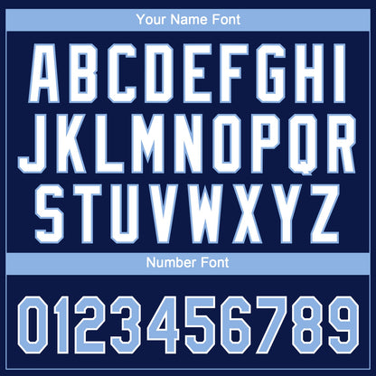 Custom Navy Light Blue-White Gradient Style Twinkle Star Two-Button Unisex Softball Jersey